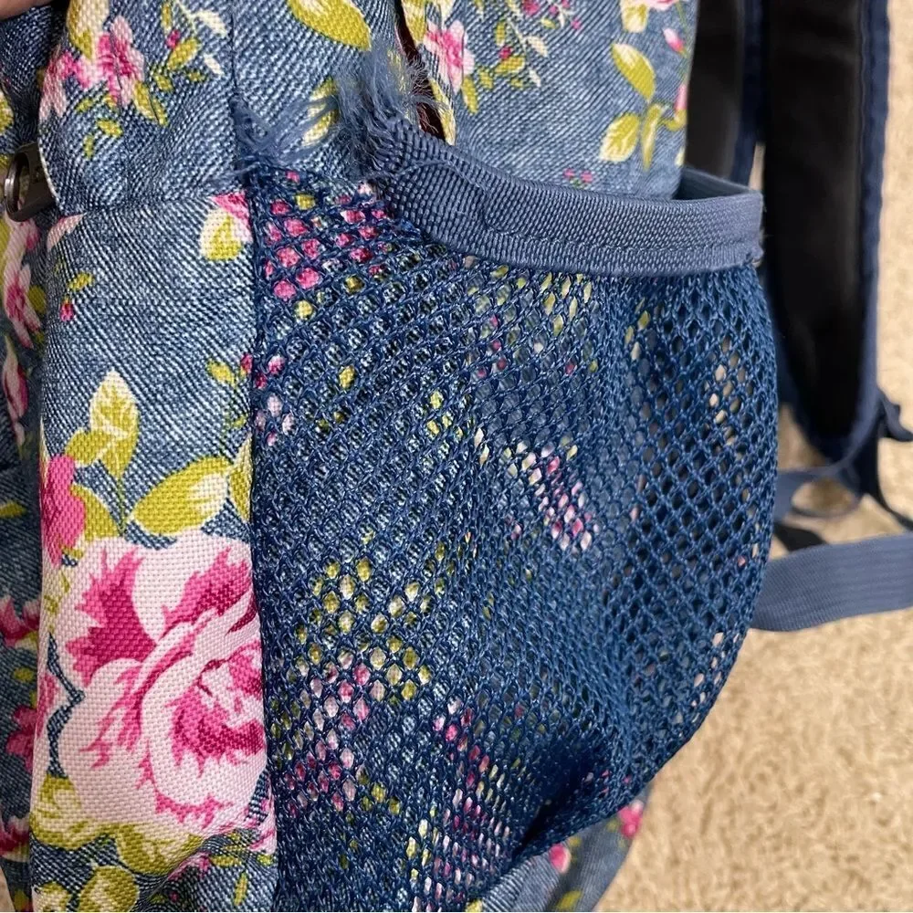 Trans by Jansport Blue with Pink‎ Floral Backpack